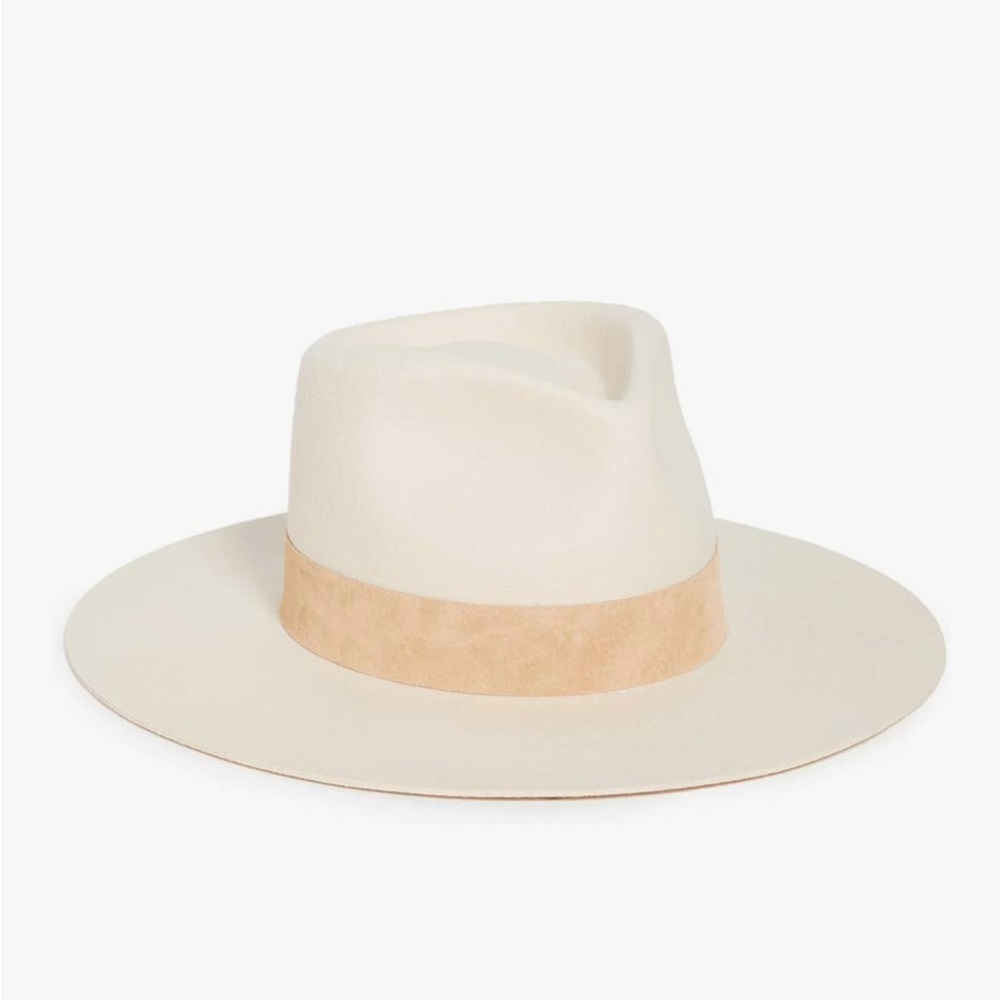 Lack Of Color Ivory Fedora with Beige Band